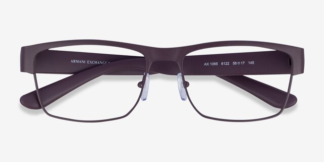 Armani Exchange AX1065 Matte Bordeaux MetalEyeglass Frames from EyeBuyDirect, Closed View