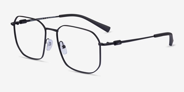 Armani Exchange AX1066 Matte Black MetalEyeglass Frames from EyeBuyDirect, Angle View