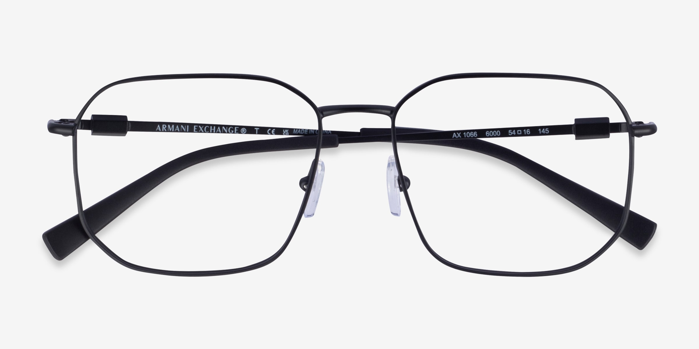 Armani Exchange AX1066 - Geometric Matte Gunmetal Frame Eyeglasses