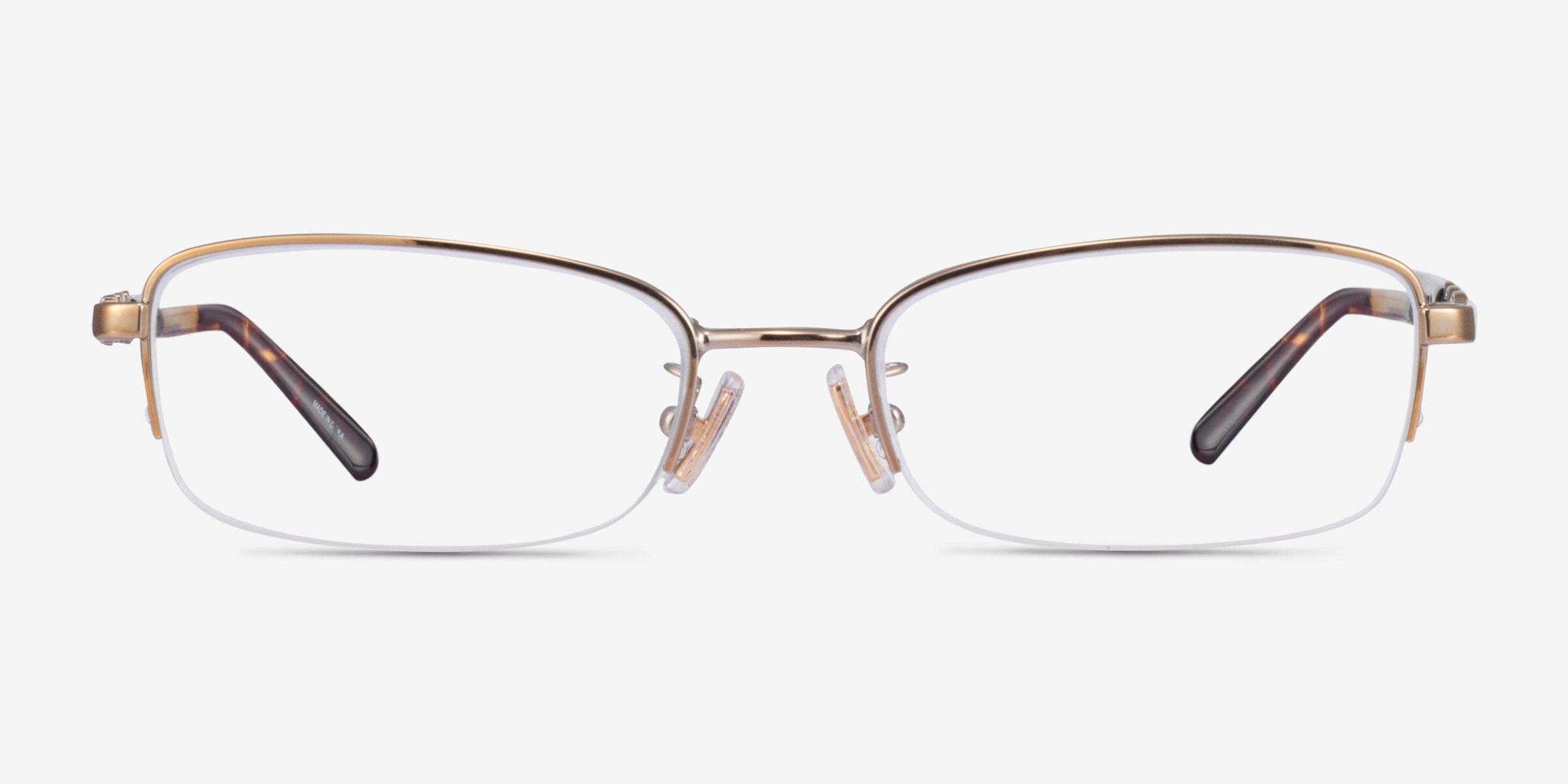 Coach HC5097 - Rectangle Light Gold Frame Glasses For Women