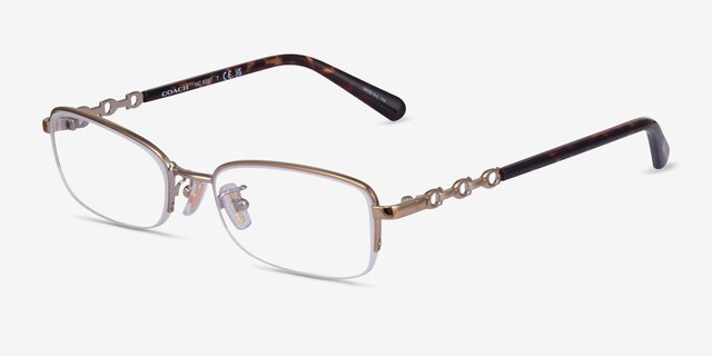 Coach HC5097 Light Gold MetalEyeglass Frames from EyeBuyDirect, Angle View