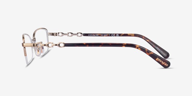 Coach HC5097 Light Gold MetalEyeglass Frames from EyeBuyDirect, Side View