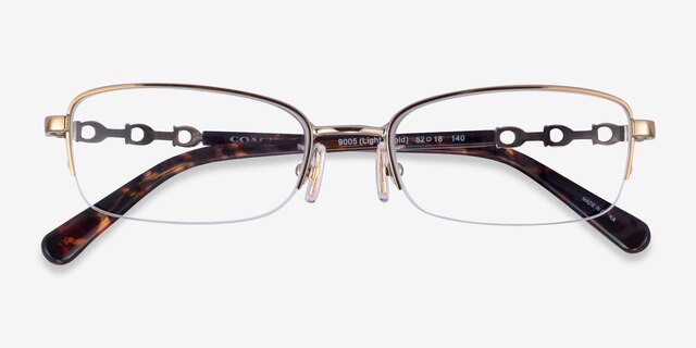 Coach HC5097 Light Gold MetalEyeglass Frames from EyeBuyDirect, Closed View