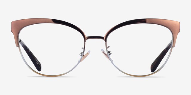 Coach HC5108 Shiny Brown MetalEyeglass Frames from EyeBuyDirect, Front View