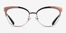 Coach HC5108 Shiny Brown MetalEyeglass Frames from EyeBuyDirect, Front View
