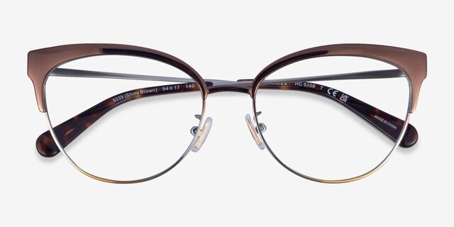 Coach HC5108 Shiny Brown MetalEyeglass Frames from EyeBuyDirect, Closed View
