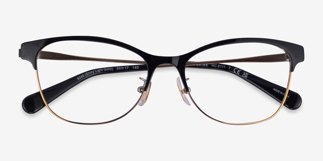 Coach HC5111 Gold Black MetalEyeglass Frames from EyeBuyDirect, Closed View