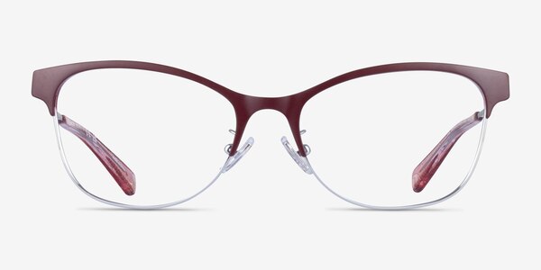 Coach HC5111 Burgundy Silver Metal Eyeglass Frames