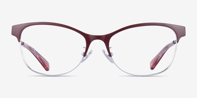 Coach HC5111 Burgundy Silver MetalEyeglass Frames from EyeBuyDirect, Front View