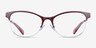 Coach HC5111 Burgundy Silver MetalEyeglass Frames from EyeBuyDirect, Front View