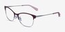 Coach HC5111 Burgundy Silver MetalEyeglass Frames from EyeBuyDirect, Angle View