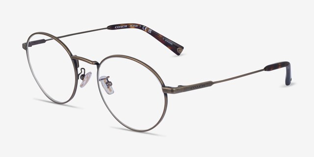 Coach HC5120 Antique Gold MetalEyeglass Frames from EyeBuyDirect, Angle View