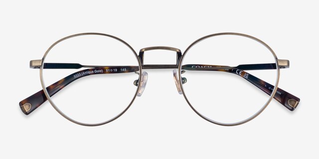 Coach HC5120 Antique Gold MetalEyeglass Frames from EyeBuyDirect, Closed View