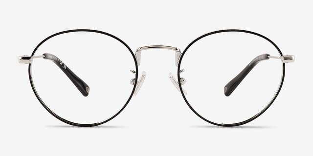Coach HC5120 Black Silver MetalEyeglass Frames from EyeBuyDirect, Front View