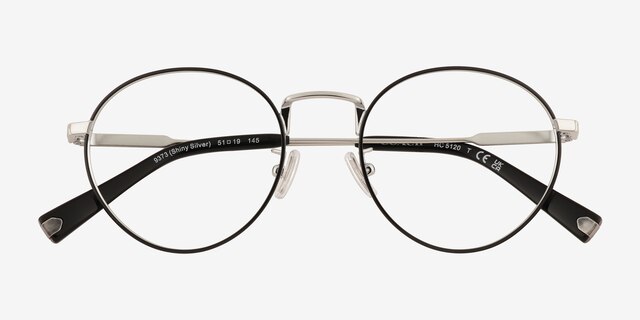 Coach HC5120 Black Silver MetalEyeglass Frames from EyeBuyDirect, Closed View