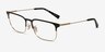Coach HC5121 Matte Black Gold MetalEyeglass Frames from EyeBuyDirect, Angle View