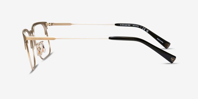 Coach HC5121 Matte Black Gold MetalEyeglass Frames from EyeBuyDirect, Side View