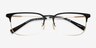 Coach HC5121 Matte Black Gold MetalEyeglass Frames from EyeBuyDirect, Closed View