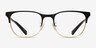 Coach HC5131 Black Gold MetalEyeglass Frames from EyeBuyDirect, Front View