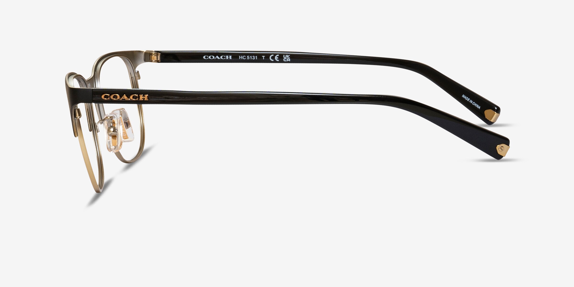 Coach HC5131 - Square Black Gold Frame Eyeglasses | Eyebuydirect