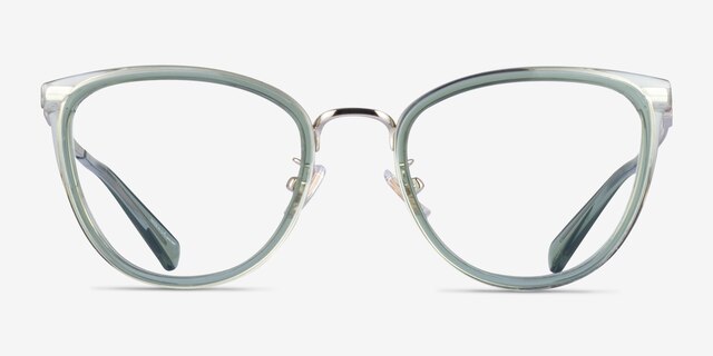 Coach HC5146 Transparent Green Gold MetalEyeglass Frames from EyeBuyDirect, Front View