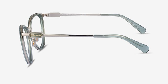 Coach HC5146 Transparent Green Gold MetalEyeglass Frames from EyeBuyDirect, Side View