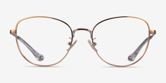 Coach HC5137 Shiny Rose Gold MetalEyeglass Frames from EyeBuyDirect, Front View