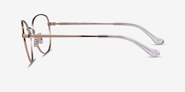 Coach HC5137 Shiny Rose Gold MetalEyeglass Frames from EyeBuyDirect, Side View