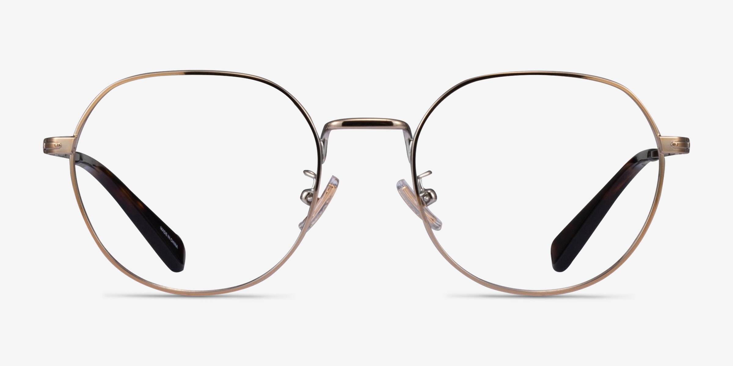 Coach HC5141 - Round Shiny Light Gold Frame Eyeglasses
