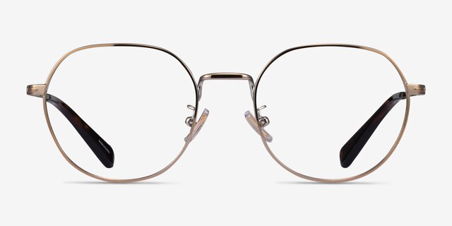 Coach HC5141 Shiny Light Gold MetalEyeglass Frames from EyeBuyDirect, Front View