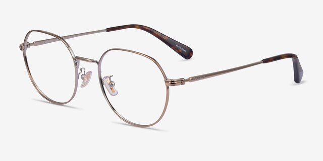 Coach HC5141 Shiny Light Gold MetalEyeglass Frames from EyeBuyDirect, Angle View
