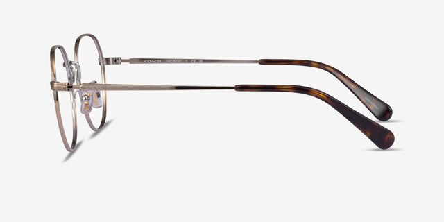 Coach HC5141 Shiny Light Gold MetalEyeglass Frames from EyeBuyDirect, Side View