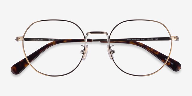 Coach HC5141 Shiny Light Gold MetalEyeglass Frames from EyeBuyDirect, Closed View