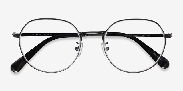 Coach HC5141 Black MetalEyeglass Frames from EyeBuyDirect, Closed View