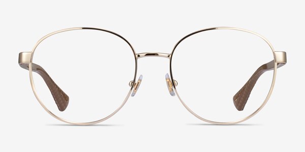 Ralph RA6050 Shiny Gold Metal Eyeglass Frames