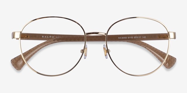 Ralph RA6050 Shiny Gold MétalMontures de lunettes de vue d'EyeBuyDirect, Vue Rapprochée