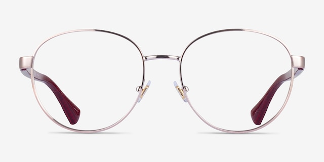 Ralph RA6050 Shiny Rose Gold MetalEyeglass Frames from EyeBuyDirect, Front View