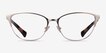 Ralph RA6055 Shiny Silver MetalEyeglass Frames from EyeBuyDirect, Front View