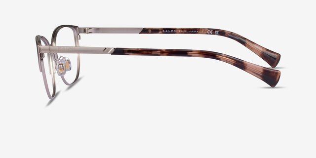 Ralph RA6055 Shiny Silver MetalEyeglass Frames from EyeBuyDirect, Side View