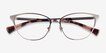 Ralph RA6055 Shiny Silver MetalEyeglass Frames from EyeBuyDirect, Closed View