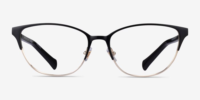 Ralph RA6055 Black Gold Metal Eyeglass Frames from EyeBuyDirect