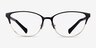 Ralph RA6055 Black Gold MetalEyeglass Frames from EyeBuyDirect, Front View