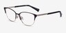 Ralph RA6055 Black Gold MetalEyeglass Frames from EyeBuyDirect, Angle View