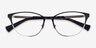 Ralph RA6055 Black Gold MetalEyeglass Frames from EyeBuyDirect, Closed View