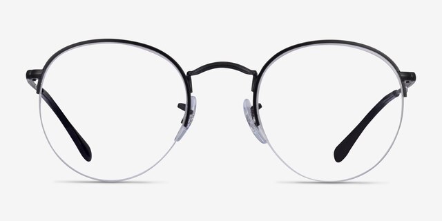 Ray-Ban RB3947V Round Shiny Black MetalEyeglass Frames from EyeBuyDirect, Front View