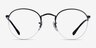 Ray-Ban RB3947V Round Shiny Black MetalEyeglass Frames from EyeBuyDirect, Front View