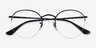 Ray-Ban RB3947V Round Shiny Black MetalEyeglass Frames from EyeBuyDirect, Closed View