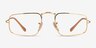 Ray-Ban RB3957V Julie Shiny Gold MetalEyeglass Frames from EyeBuyDirect, Front View