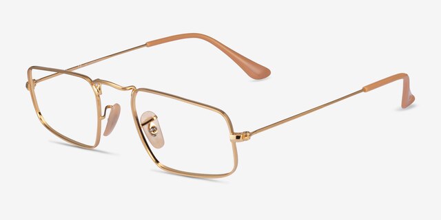Ray-Ban RB3957V Julie Shiny Gold MetalEyeglass Frames from EyeBuyDirect, Angle View