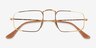 Ray-Ban RB3957V Julie Shiny Gold MetalEyeglass Frames from EyeBuyDirect, Closed View